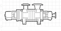 Многоступенчатый насос горизонтальные серии SCS (секционный)