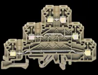 IKD 2,5 BG Проходная трехуровневая клемма 3х2 соединения стандартного бежевого цвета