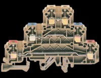 IKD 2,5/F BG Проходная трехуровневая клемма 3х2 соединения, бежевая