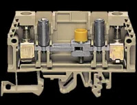 PTK 10/LT/STB BG винтовая измерительная клемма c 2 контрольными гнездами, бежевая