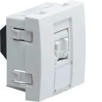 Розетка информационная Systo 45X45, RJ45 Кат. 6 UTP 8 конт, RAL9010 чистый белый