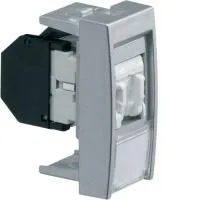 Розетка информационная Systo 22.5X45, RJ45 Кат. 5e UTP 8 конт, RAL9006 цвет титан