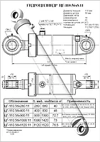 Гидроцилиндр опоры ЦГ-110.56х280.11